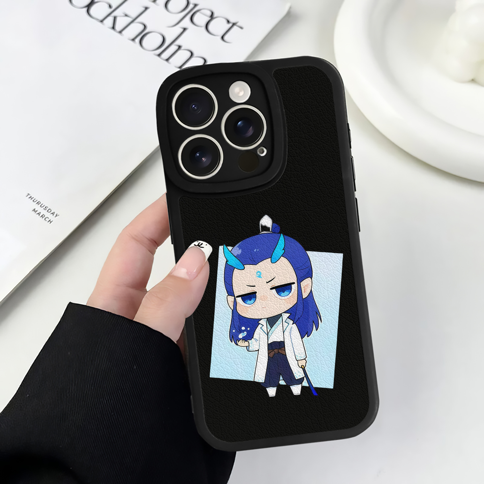 （画像用） Ne Zha 2 ナタ 魔童の大暴れ 【iPhone 16シリーズ対応】シリコンスマホケース（レザー調） 材質：シリコン